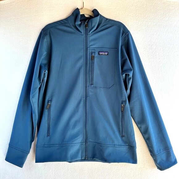 Patagonia Other - Patagonia Soft Shell Jacket Mens Medium Blue Full Zip Hiking Camping Outdoors